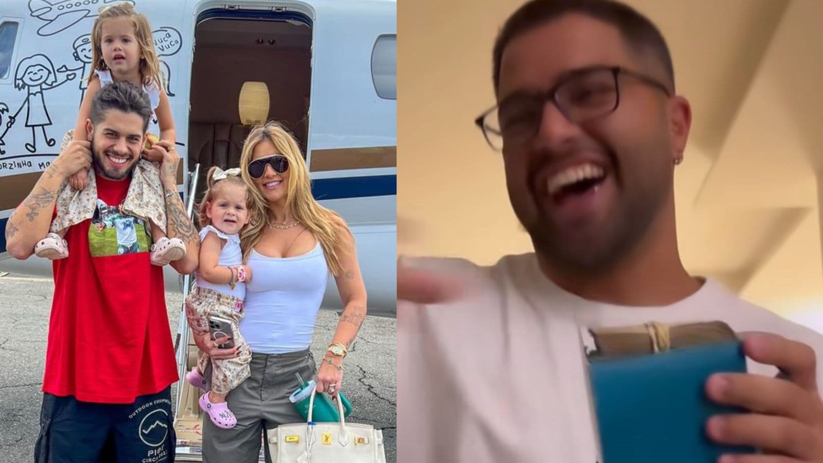 Virginia e Z&#233; Felipe presenteiam funcion&#225;rio com bolo de dinheiro: &#8216;Malote&#8217;