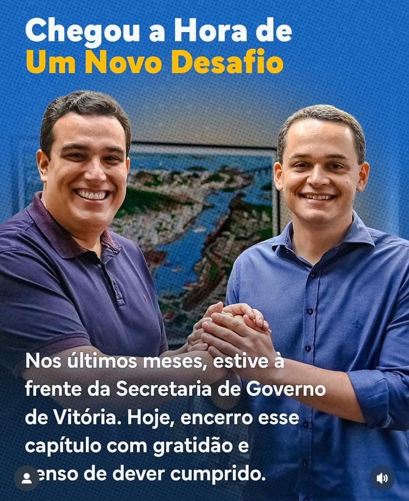 Erick Musso deixa secretaria em Vitória para focar em eleições e fortalecer Republicanos