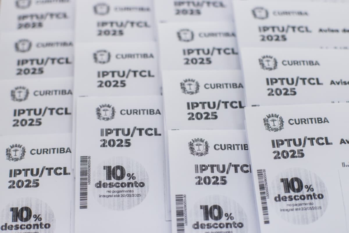 IPTU 2025 de Curitiba vence na quinta-feira; saiba como pagar à vista com desconto de 10%